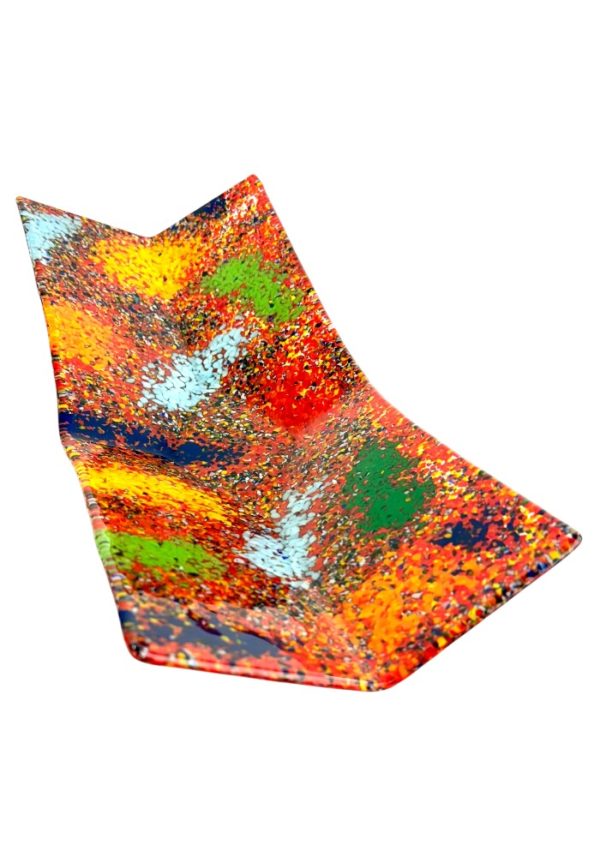 Ashley - Red Murano Glass Plate "Fantasy"