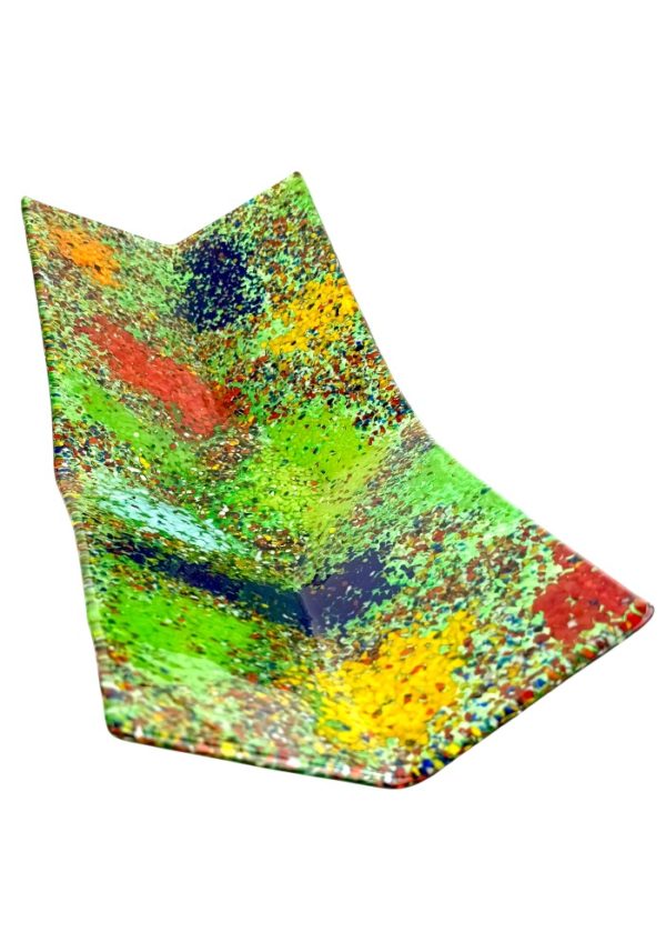 Ashley - Emerald Green Murano Glass Plate "Fantasy"