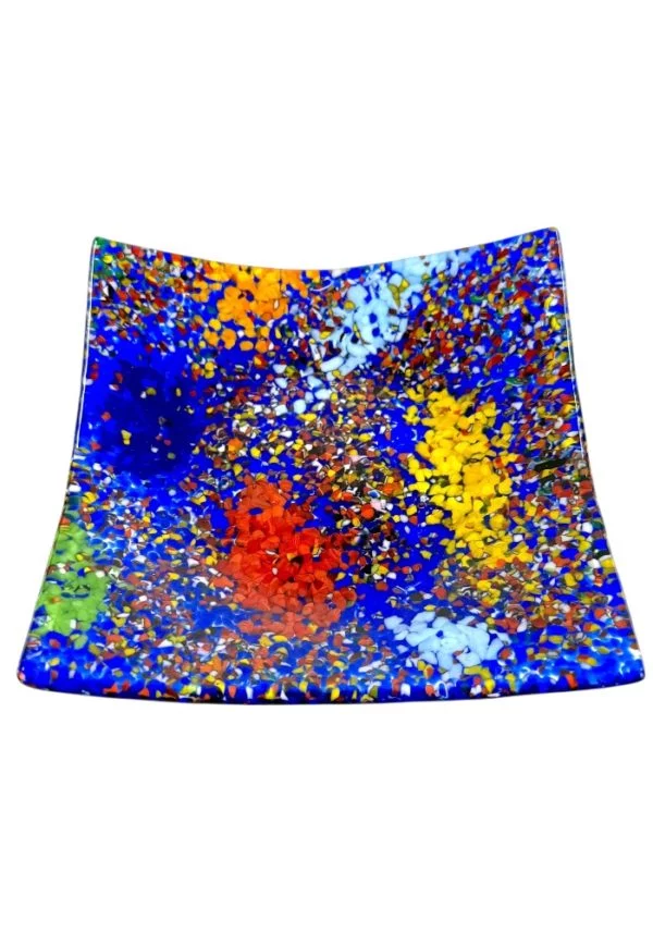 Liam - Blue Murano Glass Plate "Fantasy"