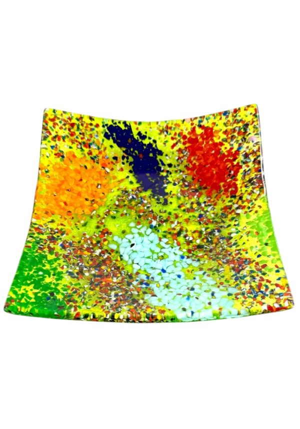 Liam - Green Murano Glass Plate "Fantasy"
