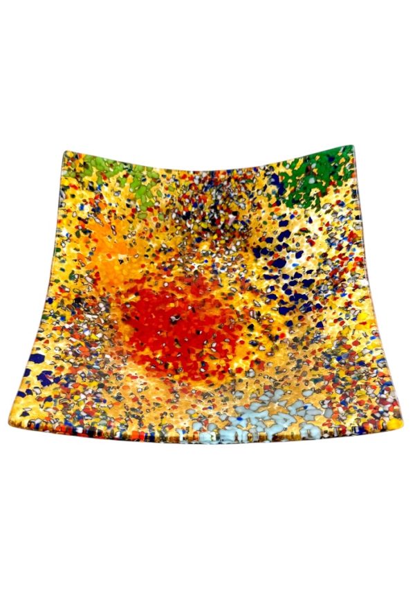 Liam - Amber Murano Glass Plate "Fantasy"