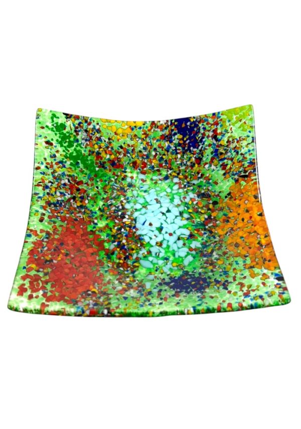 Liam - Emerald Green Murano Glass Plate "Fantasy"