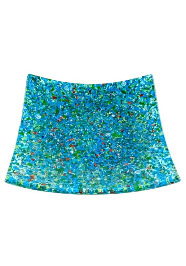 Liam - Green Murano Glass Plate “Mixato”