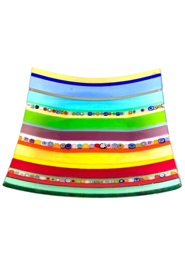 Liam - Multicolored Murano Glass Plate “Colombina”