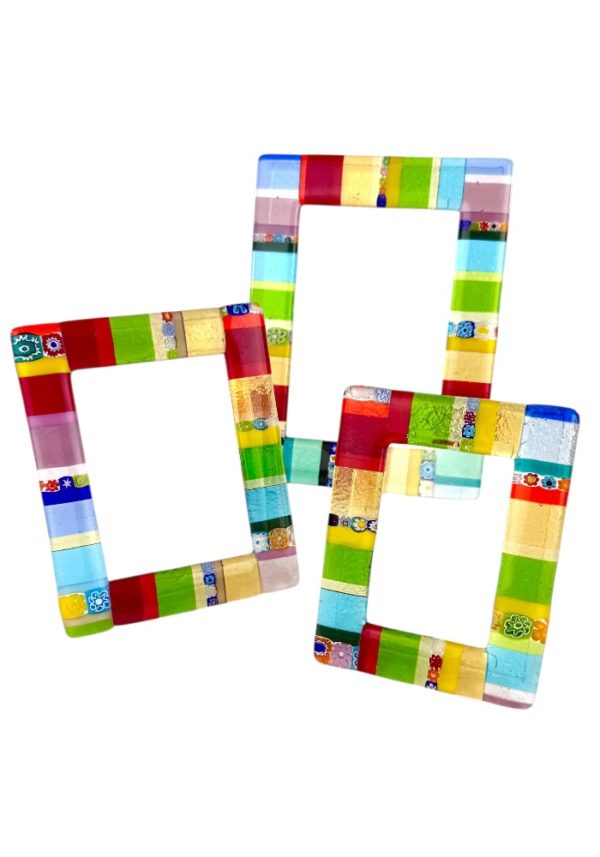 Emma - Multicolored Murano Glass Picture Frame “Colombina”