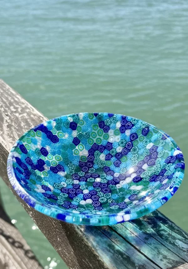 Zaccheo - Blue And Green Murano Glass Bowl "Linda"