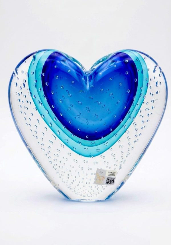 MyHeart - Blue Murano Glass Vase "Suboton"