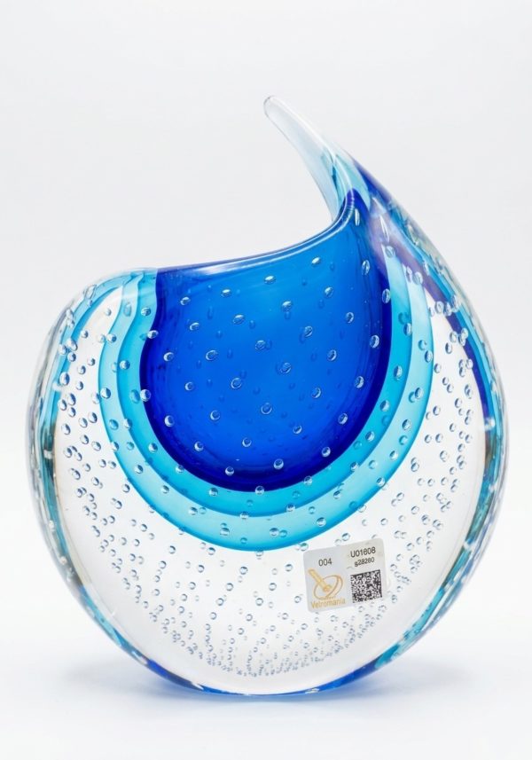 Vendar - Blue Murano Glass Vase "Suboton"