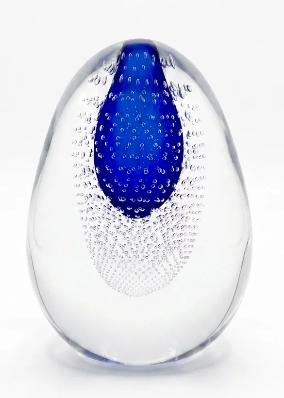Salerno - Blue Murano Glass Vase "Suboton"