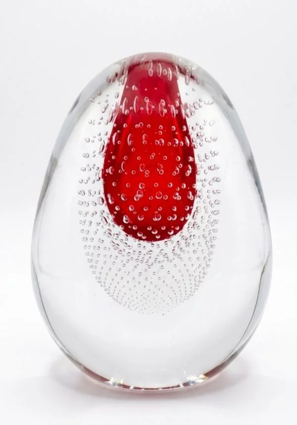 Salerno - Red Murano Glass Vase "Suboton"