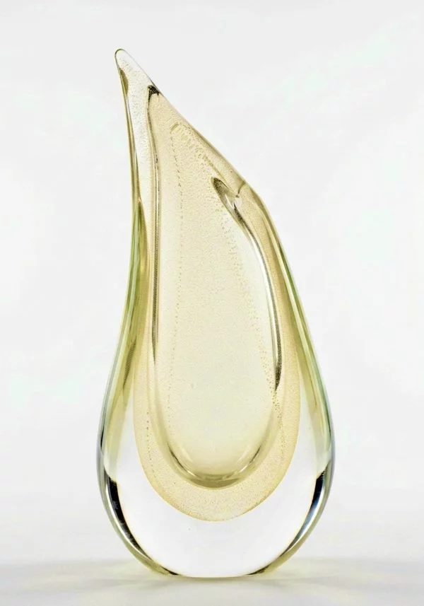 Bayahibe - Murano Glass Vase With 24kt Gold Leaf “Suby”