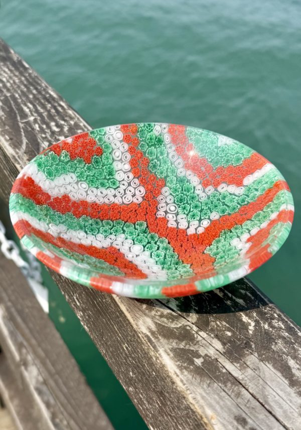 Zaccheo - Italian Flag Murano Glass Bowl "Canalette"