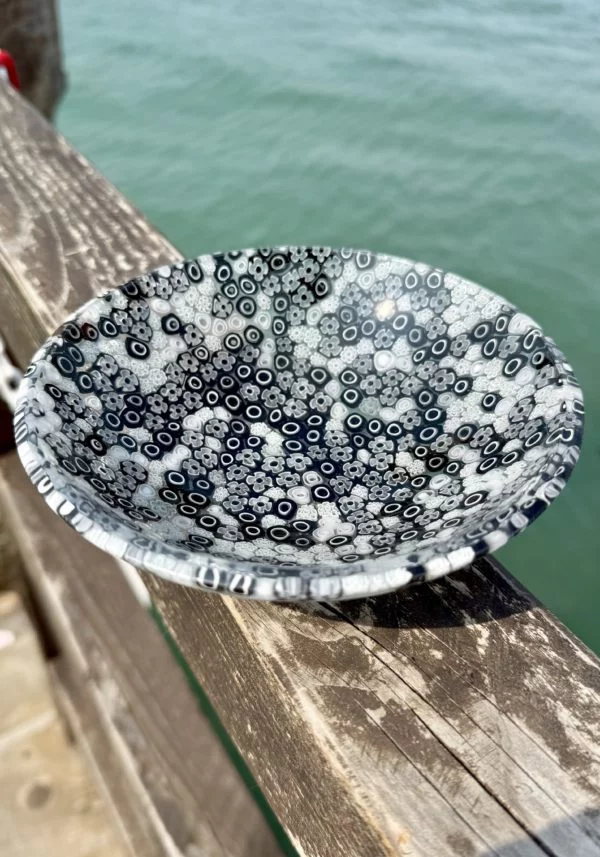 Zaccheo - Grey Murano Glass Bowl "Linda"
