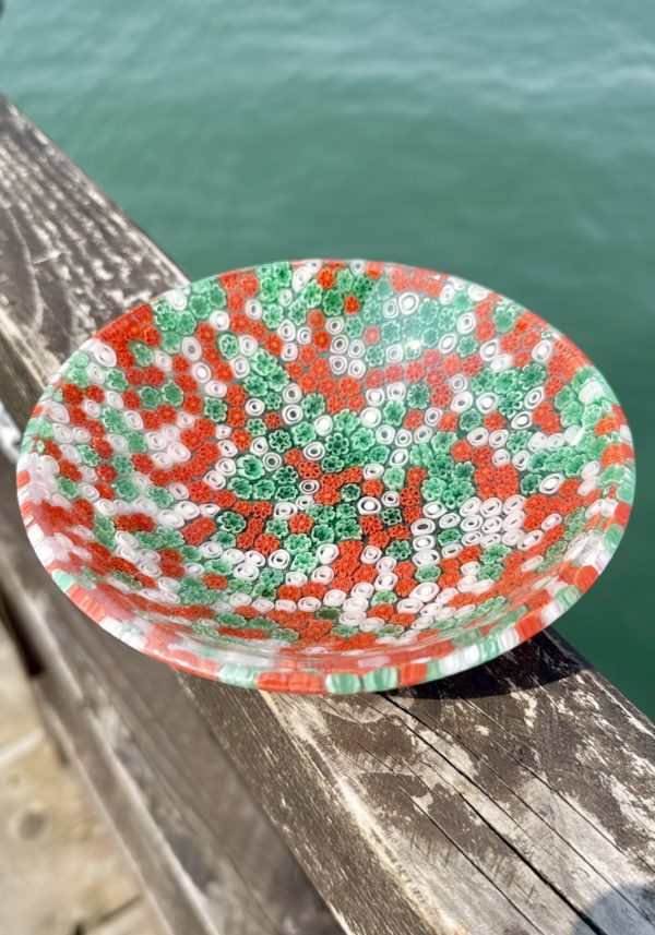 Zaccheo - Italian Flag Murano Glass Bowl "Linda"