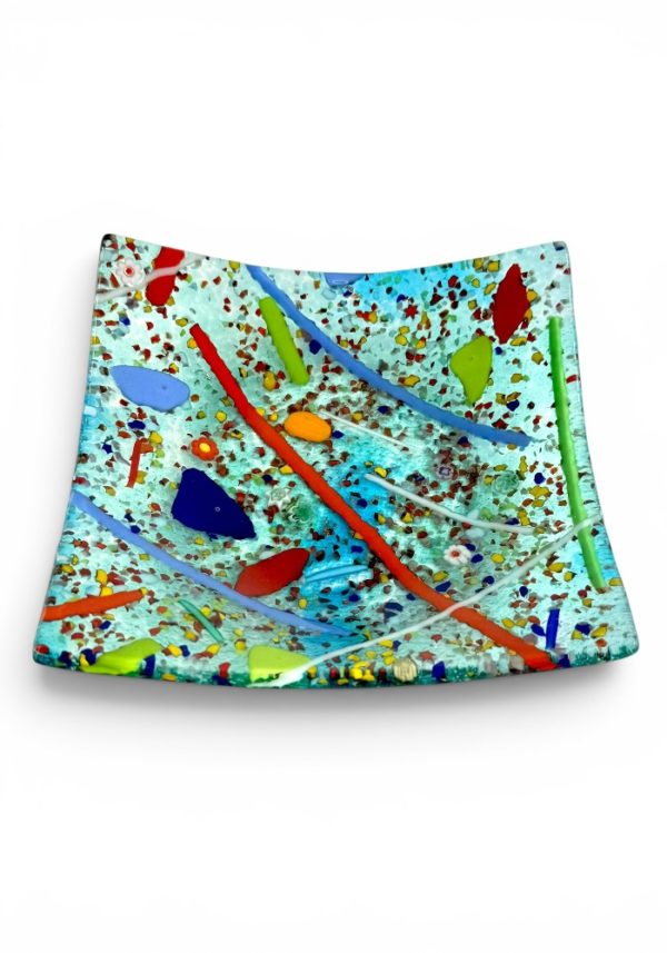 Liam - Multicolored Murano Glass Plate “Carnaval”