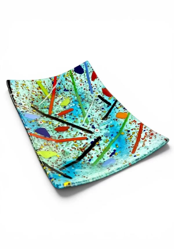 Jason - Multicolored Murano Glass Plate “Carnaval”