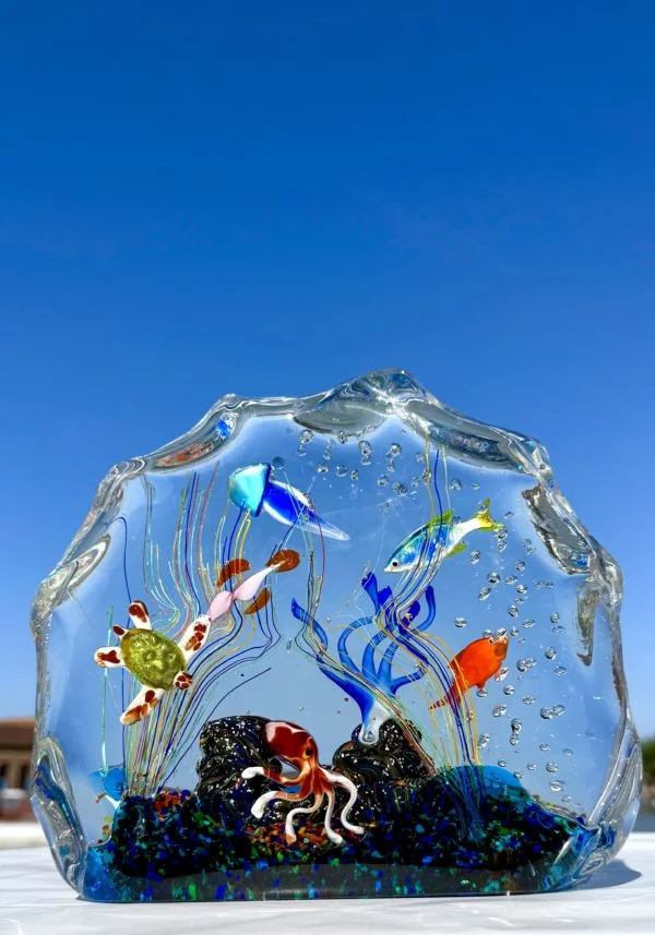 Tepajos - Murano Glass Aquarium With 8 Elements - Unique Piece 1/1