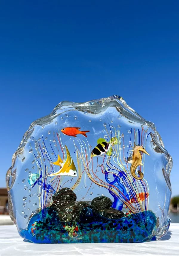 Songhua - Murano Glass Aquarium With 8 Elements - Unique Piece 1/1
