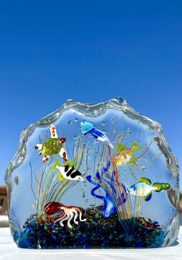 Xingu - Murano Glass Aquarium With 8 Elements - Unique Piece 1/1