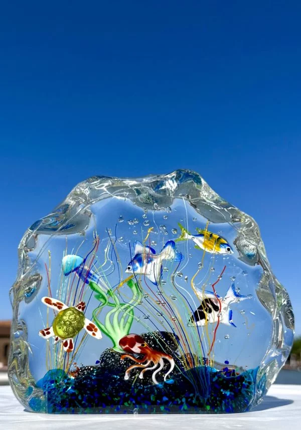 Kasai - Murano Glass Aquarium With 8 Elements - Unique Piece 1/1