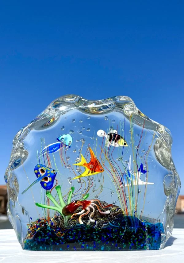Irrawaddy - Murano Glass Aquarium With 8 Elements - Unique Piece 1/1