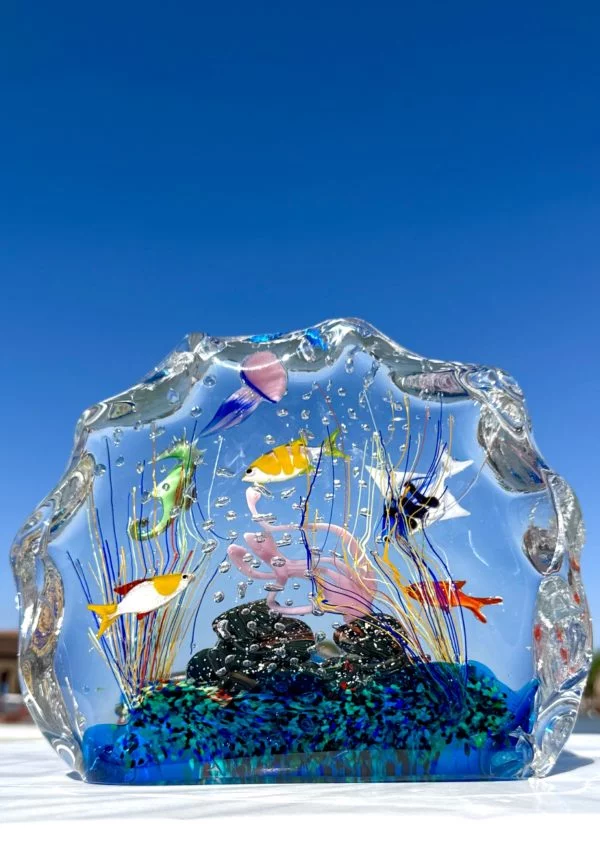 Caraibi - Murano Glass Aquarium With 8 Elements - Unique Piece 1/1