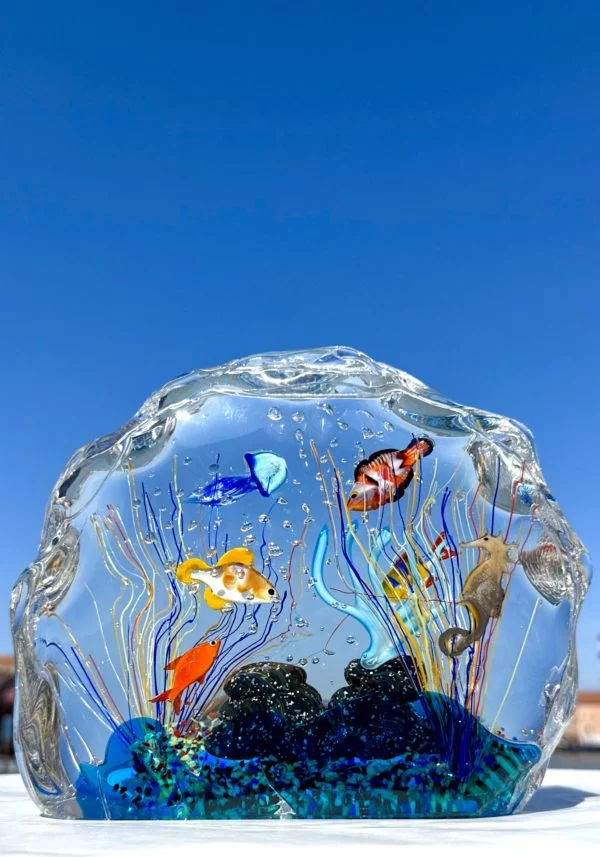 Salween - Murano Glass Aquarium With 8 Elements - Unique Piece 1/1