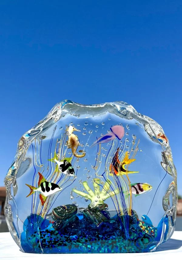 Chatanga - Murano Glass Aquarium With 8 Elements - Unique Piece 1/1