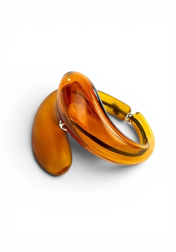 Priscilla - Amber Murano Glass Bracelet “Giosse”
