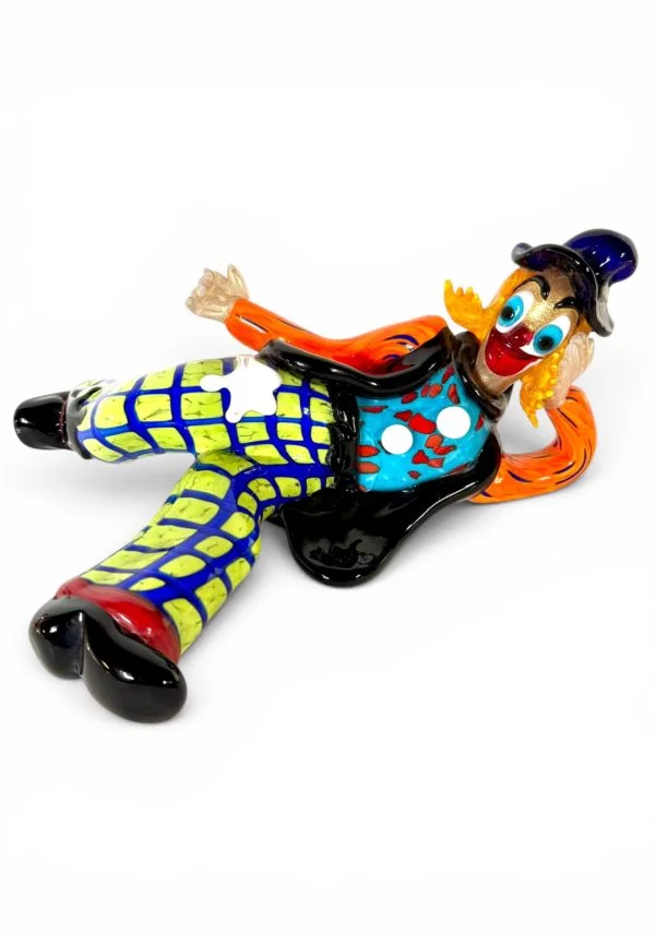 Reclining Murano Glass Clown