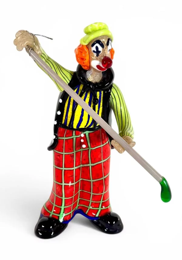 Murano Glass Clown - Master Glassmaker Pouring Molten Glass