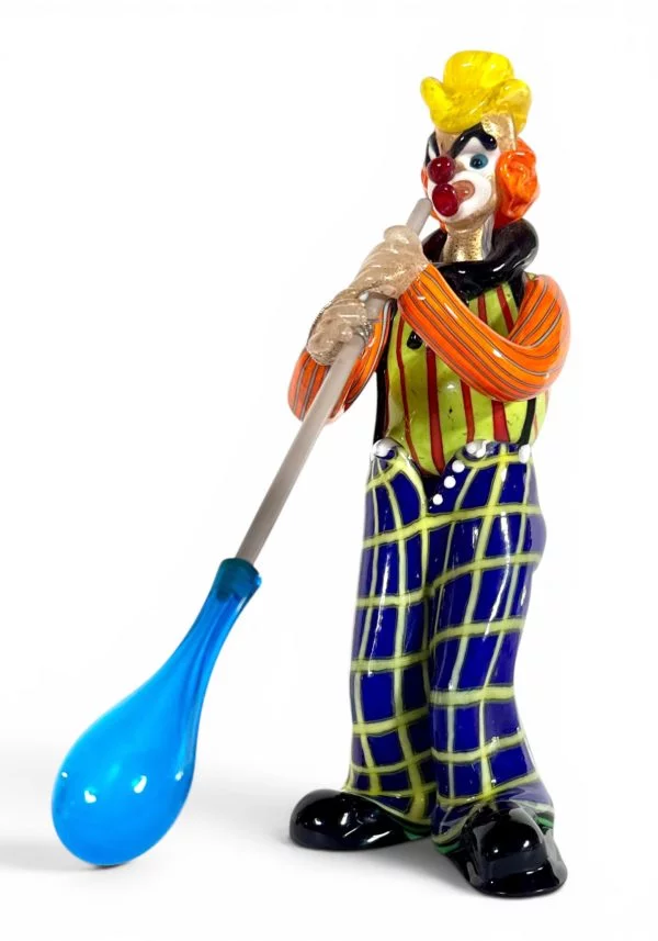 Murano Glass Clown - Master Glassmaker Blowing Glass