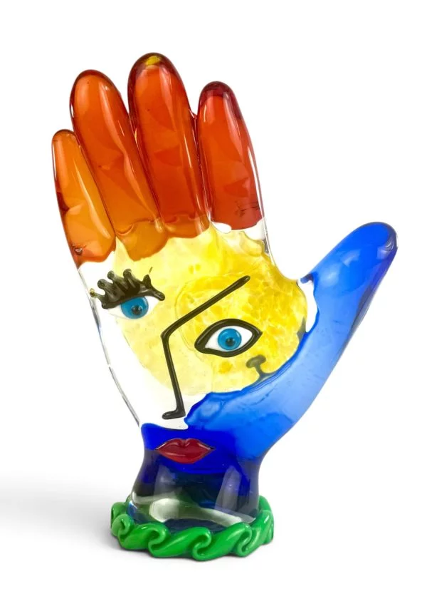 Slap - Multicolored Murano Glass Sculpture "Manna"